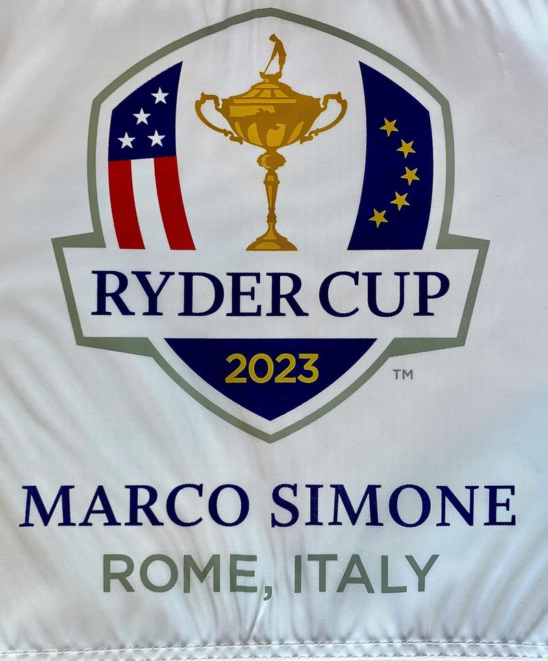 pga 2023 Ryder Cup Flag Marco simone golf silkscreen logo new - Image 3